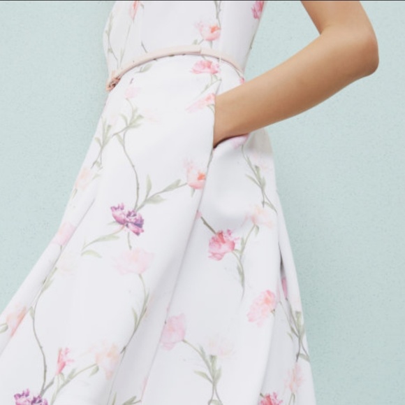 🍒NWT🍒 TED BAKER SKETCHED FLORAL DRESS - Picture 8 of 12